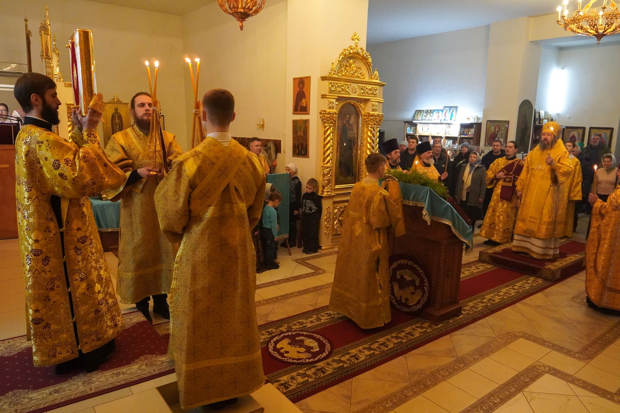 Епископ Варфоломей совершил всенощное бдение в храме апостола Андрея Первозванного г. Маркса